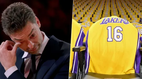 Pau Gasol en su retiro de camiseta