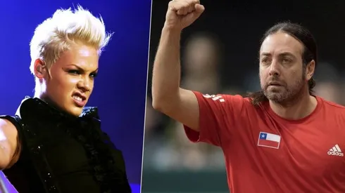 Pink y Nicolás Massú