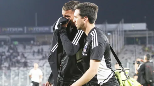 Daniel Gutiérrez abandonó la cancha del Monumental con un llanto que en el camarín fue desconsolado.