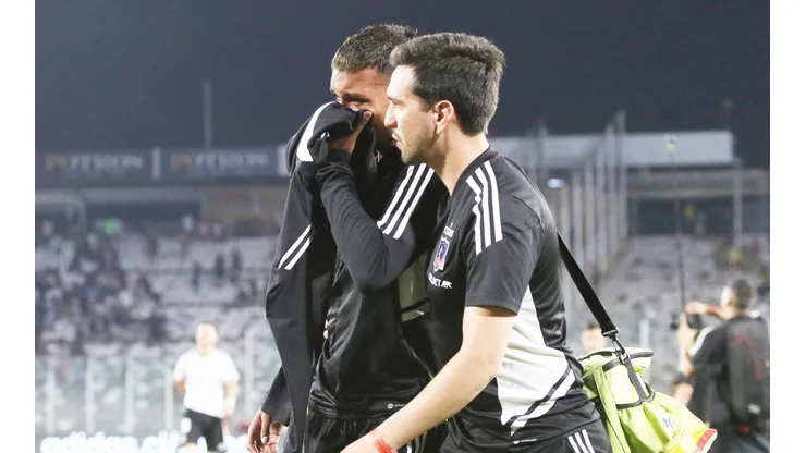 Daniel Gutiérrez abandonó la cancha del Monumental con un llanto que en el camarín fue desconsolado.