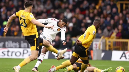 El momento del gol de Marcus Rashford para darle la victoria al Manchester United.