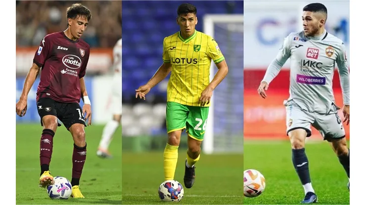 Diego Valencia, Marcelino Núñez y Felipe Méndez, tres futbolistas chilenos que saltaron a Europa desde Chile en 2022.