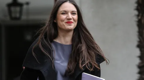 Irina Karamanos en La Moneda.