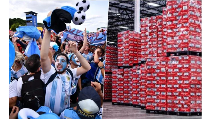 Argentina celebra con las cervezas regaladas