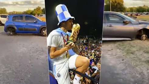 Mientras los jugadores celebraban con la gente, los ladrones aprovechaban la ocasión