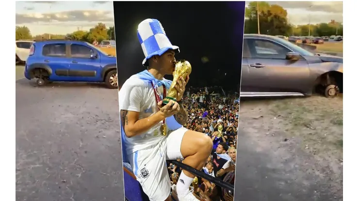 Mientras los jugadores celebraban con la gente, los ladrones aprovechaban la ocasión