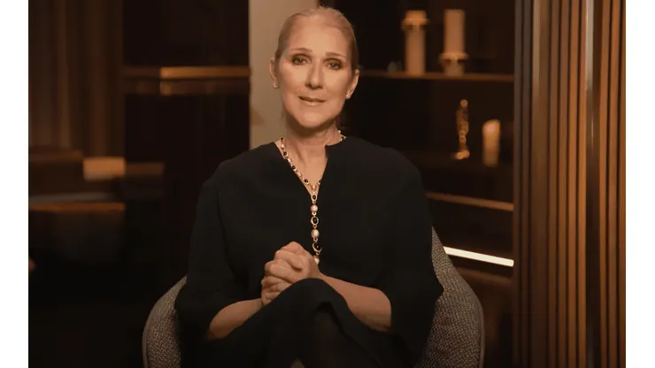 Celine Dion en el anuncio que hizo en las plataformas digitales.