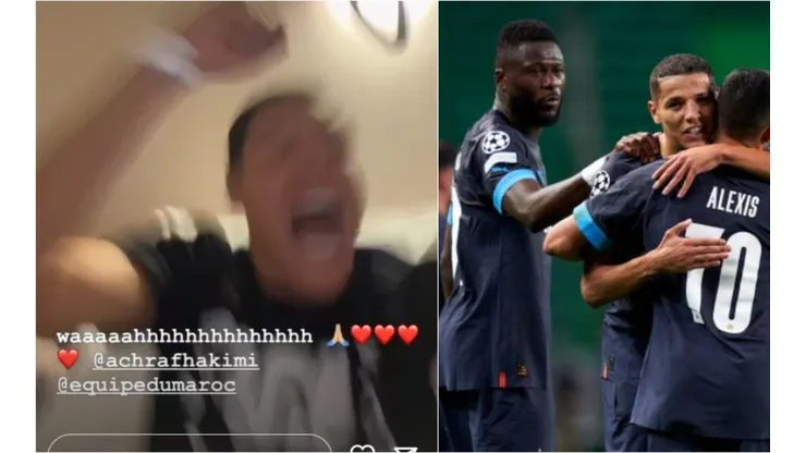 Así festejó Amine Harit el penal de Achraf Hakimi que sentenció la victoria de Marruecos ante España.