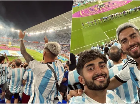 El Gato Lucero fue un hincha más alentando a Argentina