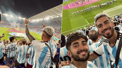 Lucero fue un hinchas más en el Estadio 974.