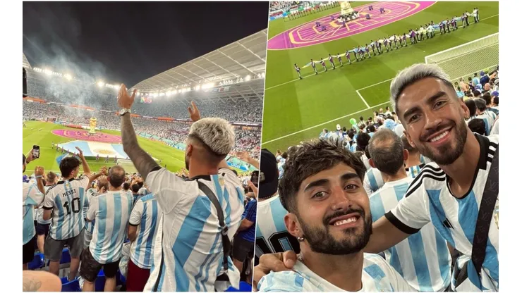 Lucero fue un hinchas más en el Estadio 974.