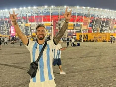 Gato Lucero llega a alentar a Argentina con tres horas de antelación