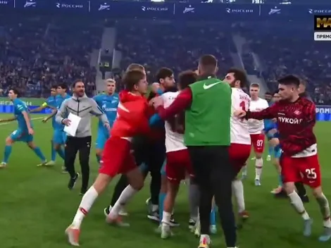 Video: Escandalosa pelea entre jugadores conmociona a Rusia