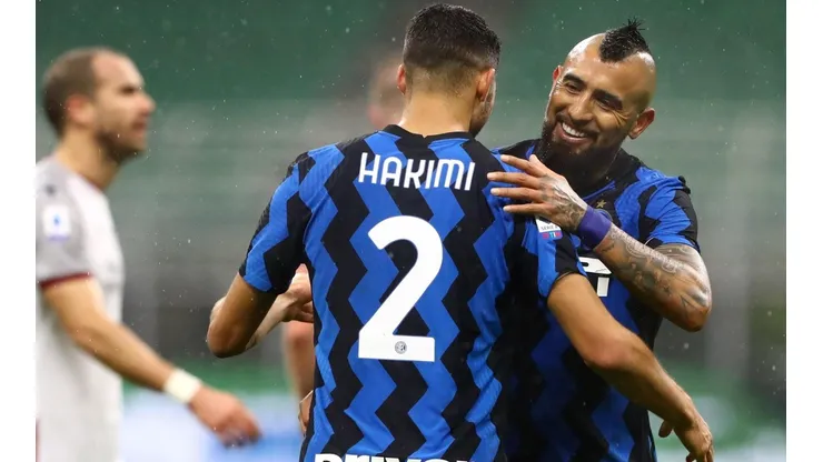 Vidal y Hakimi compartieron camarín en el Inter de Milán
