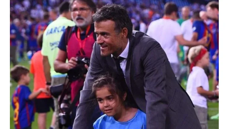 Luis Enrique junto a su hija