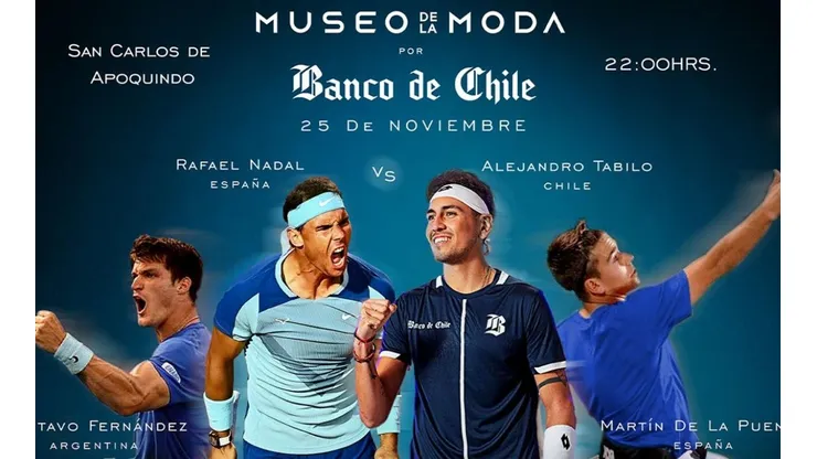 Tabilo y Nadal no serán los únicos competidores de la Copa "Museo de la Moda".