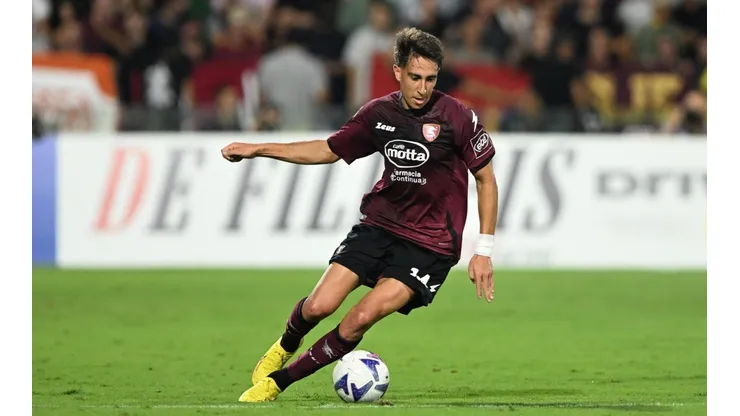 Diego Valencia con el Salernitana