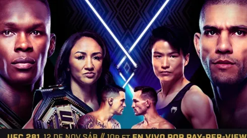 Israel Adesanya defenderá su título medio en el evento central de UFC 281 ante Alex Pereira.