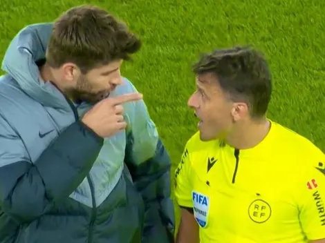 Piqué se saca la rabia con árbitro en su adiós al fútbol