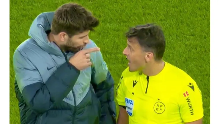 Piqué no se guardó nada contra Gil Manzano en su último partido
