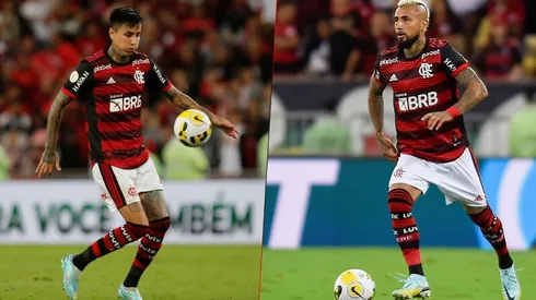 Erick Pulgar y Arturo Vidal jugaron por primera vez juntos como titulares en Flamengo