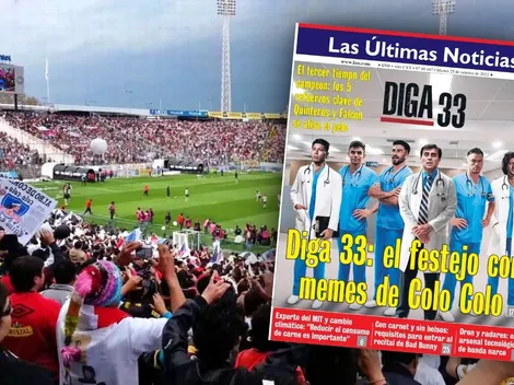 Autobombo: Redgol en la tapa de LUN con "Diga 33"