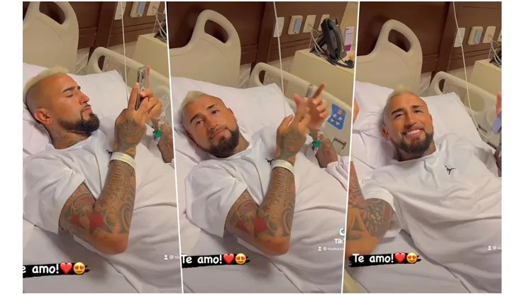 Arturo Vidal en una cama de hospital: el King no se quiere perder la final de la Copa Libertadores.