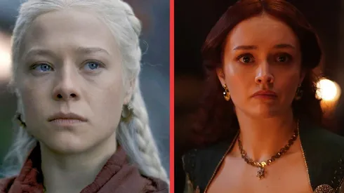 Emma D'arcy como Rhaenyra Targaryen y Olivia Cooke como Alicent Hightower, en House of the Dragon.