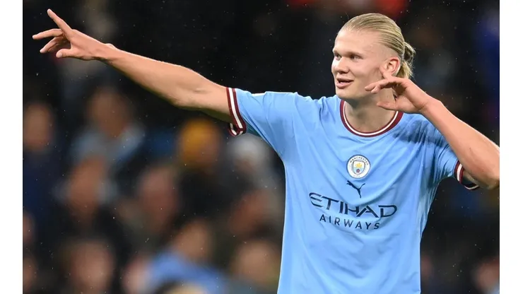 Haaland le anotó tres goles al Manchester United