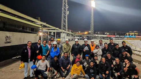 El club agradeció a los trabajadores que removieron el techo del sector Cordillera