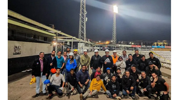 El club agradeció a los trabajadores que removieron el techo del sector Cordillera