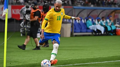 Neymar en reciente duelo entre Brasil y Japón
