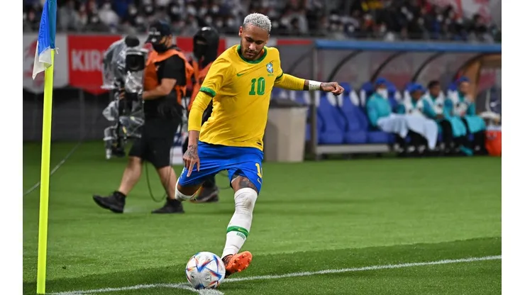 Neymar en reciente duelo entre Brasil y Japón