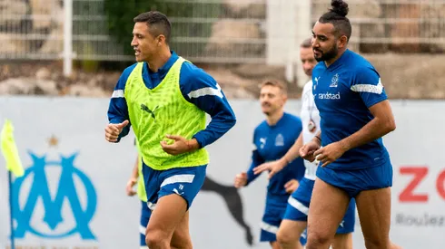 Alexis Sánchez y Dimitri Payet en un entrenamiento. ¿Cuándo coincidirán en el campo de juego?