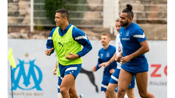 Alexis Sánchez y Dimitri Payet en un entrenamiento. ¿Cuándo coincidirán en el campo de juego?