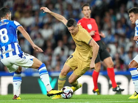 Con doblete de Lewy, Barcelona golea a la Real Sociedad