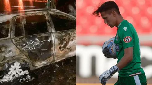 José Devecchi, uno de los cuatro futbolistas de Aldosivi que resultaron con sus vehículos quemados.