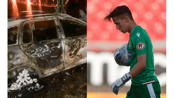 José Devecchi, uno de los cuatro futbolistas de Aldosivi que resultaron con sus vehículos quemados.