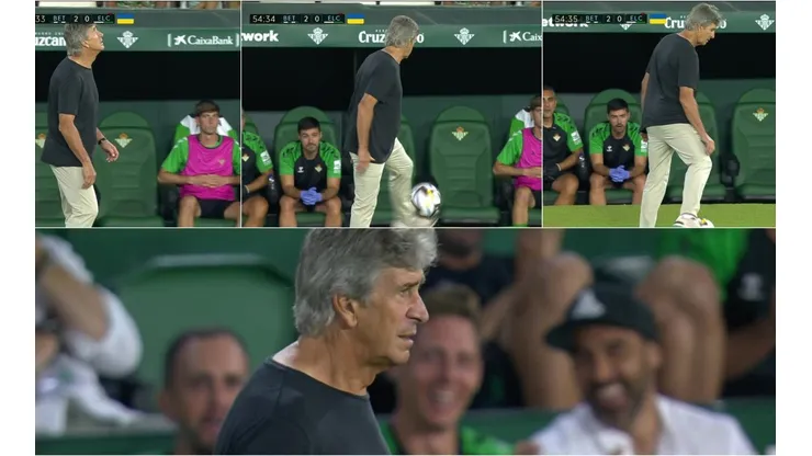 El estadio Benito Villamarín se puso de pie tras el arrojo de talento mostrado por el entrenador de Betis, Manuel Pellegrini