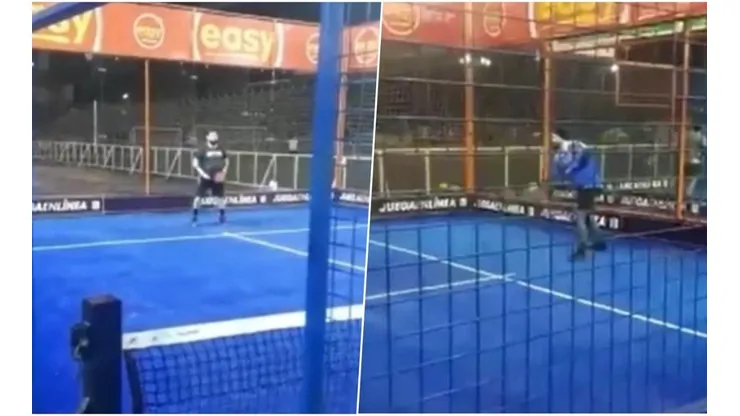 Partido de pádel entre el Presidente Boric y el ministro Jackson.