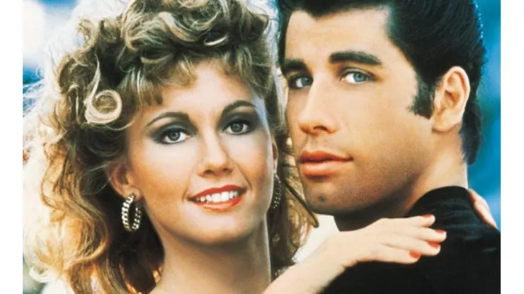 Olivia Newton-John y John Travolta en el afiche de Grease.