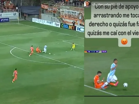 La molestia de Chester Cortés por supuesto penal ante Cobreloa