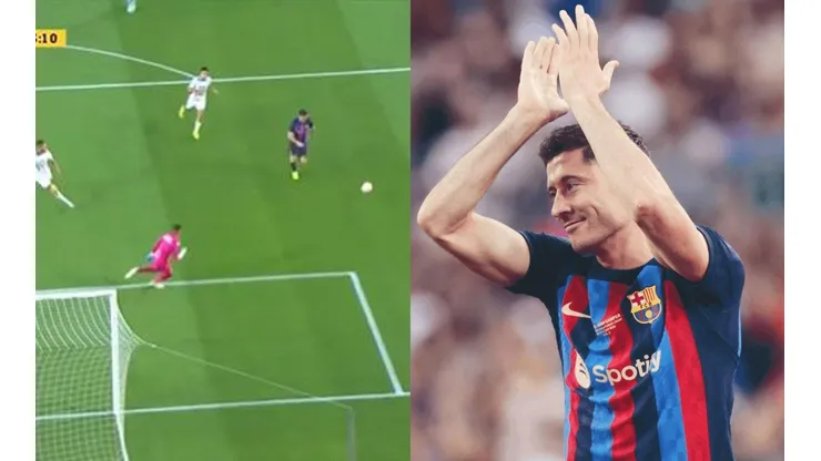 Lewandowski debutó en la redes con el Barcelona