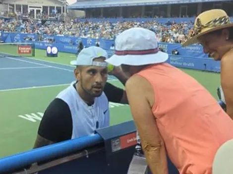 Otra locura de Kyrgios: le pregunta a aficionada hacia dónde sacar