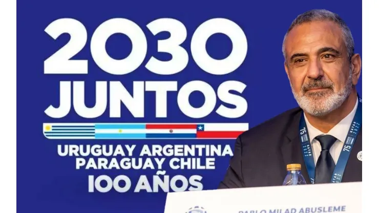 Pablo Milad llegó a Montevideo a oficializar la candidatura de Chile al Mundial 2030, junto a Uruguay, Argentina y Paraguay