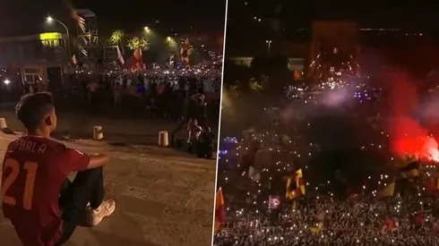 Paulo Dybala fue recibido por más de 10 mil hinchas de la Roma.