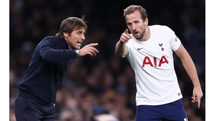 Harry Kane y Antonio Conte en el Tottenham