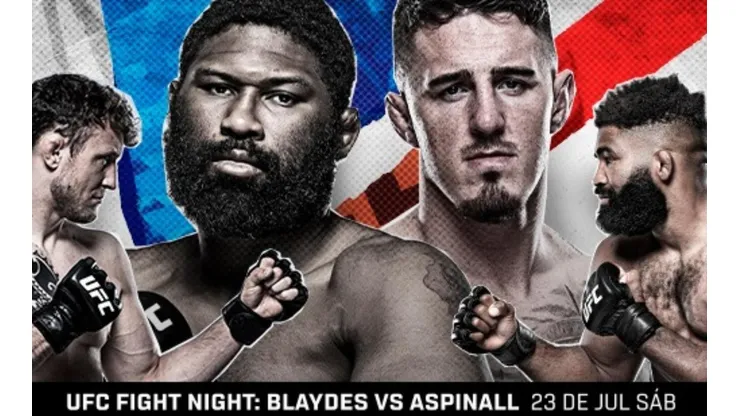 Blaydes y Aspinall chocarán en el evento central de UFC Fight Night.