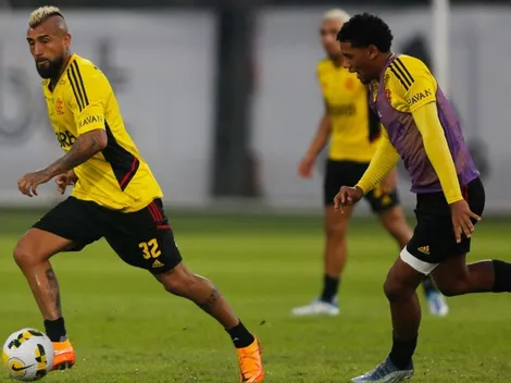 Vidal prende el modo goleador en práctica de Flamengo