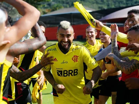 El túnel de bienvenida para Arturo Vidal en Flamengo